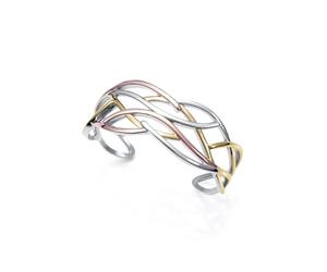 Viceroy Fashion 14153P01012 Bracelet pour femme - Bijoux Ondulations, acier doré/rose, chic, 6 cm, Sans pierre