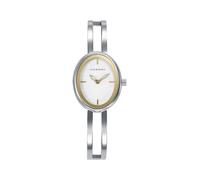 Viceroy Fashion 401304-07 - Montre femme analogique acier inoxydable bicolore argenté et doré, boîtier ovale, cadran blanc, bracelet semi-rigide