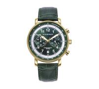 Viceroy Magnum 401449-64 Montre pour homme Chronographe analogique, boîtier en acier IP Gold 40 mm, cadran vert, bracelet en cuir vert
