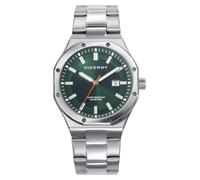 Viceroy Magnum 401459-67 - Montre homme analogique 42 mm, acier inoxydable argenté, cadran vert avec calendrier, verre minéral, WR 100M