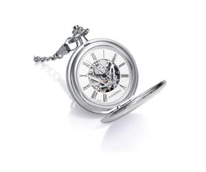Viceroy Montre de Poche avec Chaîne - 50 mm - Mouvement à Remontage Manuel - Cadran Blanc - Style Vintage - Collection Pocket - 41153-02
