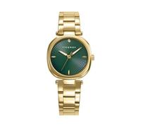 Viceroy Kiss 41152-67 - Montre femme analogique trois aiguilles, acier inoxydable doré, cadran vert, boîtier 30 mm, fermeture double bouton