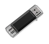 Vicfun Clé USB C type C, 32 Go à 128 Go USB 3.0 et USB C OTG 2 en 1 128GB-1Pack noir