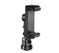VICHSAMWY Vollmetall-Stativhalterung mit 3 kalten Schuhen und 1/4 Arca Port Verriegelungsknopf, 360°Smartphone Stativadapter Kompatibel mit iPhone 14/13/12 Pro Max, Samsung S23 S22 Ultra, Alle Handys