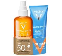 Vichy - Capital Soleil - Pack - Eau de Protection Solaire SPF50 200 ml + Lait Apaisant Après-Soleil 100 ml