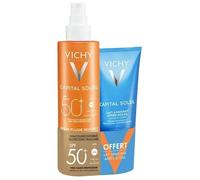 Vichy Capital Soleil Spray Fluide Invisible Protection Cellulaire Spf50+ 200 Ml Avec Lait Apaisant Après-Soleil Offert