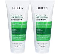 VICHY Dercos Shampooing 2 en 1 Anti-Pelliculaire et Démêlant Après-Shampooing(S) 2x200 ml