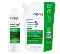 Vichy Dercos Shampooing Antipelliculaire DS Cheveux Secs 200ml + Écorecharge 500ml