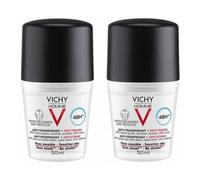 Vichy Homme Déodorant 48h Anti-Transpirant Anti-Traces 2x50ml