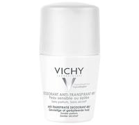 VICHY LABORATOIRES Déodorant Anti-Transpirant 48h pour Peau Sensible ou Épilée Sans Parfum Sans Alcool 50 ml - Lot de 3