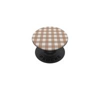 Vichy Marron Neutre, esthétique, Tendance, Tendance PopSockets PopGrip Adhésif