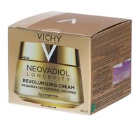 Vichy, Neovadiol, Longevity, Crème Revolumisante, Soin Visage, Action Anti-Âge et Régénératrice, Hydrate et Raffermit, Peaux Matures, Rechargeable, 50 ml
