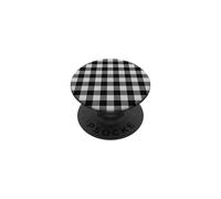 Vichy Noir et Gris Preppy Esthétique Girly Tendance Tendance PopSockets PopGrip Adhésif