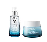 VICHY | Pack Minéral 89 | Booster quotidien 50ml + Crème Boost d'Hydratation 72h 50ml | Soin visage hydratant longue durée | Renforce la barrière d'hydratation de la peau