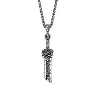 vicima Collier épée pour homme avec pendentif épée brisée pour homme Chaîne à maillons de 61 cm