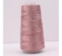VICIYOO 50g 300M Fil Creux en Soie Brillante Lurex DIY Poupée tricotée à la Main, Sac Chapeau Or Pur Argent Tissu Fil à Tricoter métallique