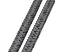 VICIYOO Cordon en Cuir tressé Vintage Noir Marron de 0,5/1 mètre 8 mm 10 mm 12 mm Cordon en Cuir Plat pour la Fabrication de Bijoux de Bracelet