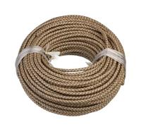 VICIYOO Cordon en Cuir véritable tressé de 6 mm, 1 m/lot, Fil Rond pour la Fabrication de Bijoux, Bricolage, Couture, Artisanat, Accessoires de vêtements Faits à la Main