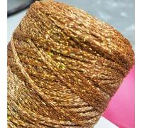 VICIYOO Fil métallique Creux Scintillant doré et argenté de 500 g pour Tricot et Couture, pour Fils épais à Crocheter et à Broder