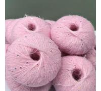 VICIYOO Lot de 12 Fils de Mohair pailletés, 300 g au Total, pour Tricot à la Main, Crochet, Perles, Tricot, Pull, châle