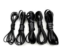 VICIYOO Lot de 2 m de Cordon Plat en Cuir de 2/3/4/5/6/8 mm pour Fabrication de Bijoux, Accessoires
