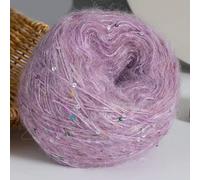 VICIYOO Lot de 2 pelotes de 50 g de Fil Mohair à Paillettes pour Tricot, Pull, écharpe, Chapeau, châle, Manteau, DIY