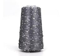 VICIYOO Lot de 5 pelotes de Fil de Coton à Paillettes, 50 g/140 m, 6 mm + 3 mm, pour Bricolage, Accessoires de vêtements, poupée de Chiffon, Fils à Tricoter, Crochet