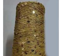 VICIYOO Lot de 5 pelotes de Fil de Coton à Paillettes, 50 g/140 m, 6 mm + 3 mm, pour Bricolage, Accessoires de vêtements, poupée de Chiffon, Fils à Tricoter, Crochet