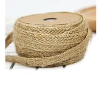 VICIYOO Ruban tressé en Jute Naturel de 10 m, Ficelle Plate en Chanvre, pour Bricolage, décoration de fête de Mariage, Couture, Ruban Vintage