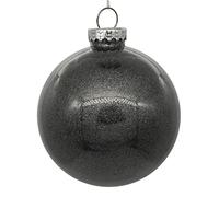 Vickerman Décoration de Noël en Forme de Boule Transparente avec Paillettes en étain Cet Article est livré avec 4 décorations par unité.