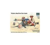 Figurines 2ème Guerre Mondiale : Set Mitrailleuse Vickers 8th Army, Afrique Du Nord