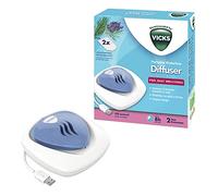 Vicks Diffuseur portable sans eau - Branchement USB - Libération des voies respiratoires - Fonction veilleuse - Tablettes d'huiles essentielles comprises - Destiné aux chambres d'enfant et aux crèches - VH1800JUVEU
