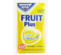 Vicks Fruit Plus C Citron Sans Sucre Boîte 40g