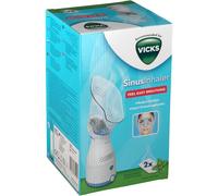 Inhalateur vapeur électrique pour adulte Vicks, idéal en cas de toux ou nez bouché, réglage de l’intensité de la vapeur, s’éteint automatiquement, tablettes aux huiles essentielles incluses - VH200