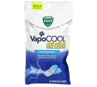 Vicks, VapoCool Sévère, Frost d'Hiver, 45 Pastilles Médicamenteuses