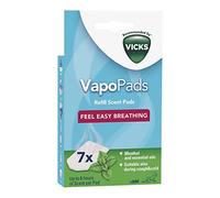 Vicks VapoPads Menthol - tablettes aux huiles essentielles - lot de 7 - Compatible avec nos humidificateurs, inhalateurs et diffuseurs - idéal en cas de rhume ou congestion - vapeurs apaisantes - VH7