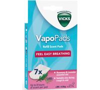 Vicks VapoPads tampons à l'huile essentielle de romarin et de lavande - paquet de 7