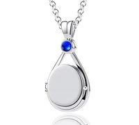 VICKWOOD H2O Soudain sirène avec platine plaqué 5A zirconium h2o Médaillon personnalisé Amulette pour images Cadeau d'anniversaire pour femme