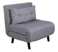 Fauteuil Convertible en Tissu "Vicky" 70cm Gris