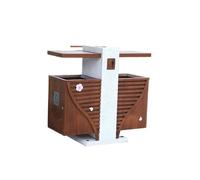 Vickyliou Trash can with lid, Classification des déchets extérieurs : conteneurs doubles, grandes poubelles, propriété communautaire,Outdoor trash can