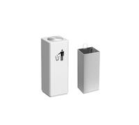 Vickyliou Trash can with lid, Poubelle commerciale for bureau et centre commercial - Poubelle d'intérieur grande capacité,Outdoor trash can(White)