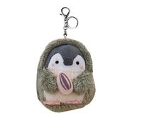 VICKYPOP Porte-clés en peluche pingouin mignon pendentif de sac à dos pingouin doux pour enfants ou amis, Hamster gris, 4.7 inches