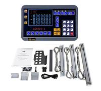 Vickyyy 3 axes LCD DRO affichage numérique Kit5µm TTL indicateur de position pour votre tour, fraiseuse, ponceuse, etc., bateau allemand (5µm-2Axis) (200mm + 250mm + 350mm)