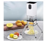 Vickyyy Coupez facilement des frites parfaites avec notre trancheuse verticale à poutre - Coupe-pommes de terre en acier inoxydable de 200 W pour le commerce et la maison, gris