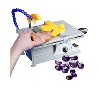 Vickyyy Lapidary Table Saw - Rock Polishing Machine - Moulin multifonction réglable à vitesse réglable, avec tuyau d'eau réglable - Hauteur de coupe de 4 cm - Support pour grinding/cutting/shaping