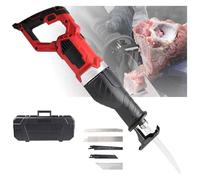 Vickyyy Scie à os à viande électrique de 900 W, coupe viande alternative commerciale, rotrot180°, avec poignée antidérapante et jeu de couteau, pour couper les côtelettes de viande congel.