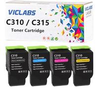 VicLabs Toner C310 C315 à haut rendement 006R04356 006R04357 006R04358 006R04359 de remplacement pour Xerox C310 C315 C315 Cartouche de toner pour Xerox C310 C315 C310DNI C315 10DNIM Imprimante