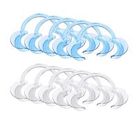 Vicloon 10Pcs C-Forme Ouvre La Lèvre, Jetables Ecarteur Bouche, Écarteurs à Usage Dentaire, Dentaires Extenseur pour Inspection Orale,Le Traitement, Blanchiment Dents (Transparent + Bleu)