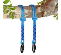 Vicloon 2Pcs Sangle de Suspension pour Hamac, 1.5M Corde de Balançoire Hamac Réglable avec Crochet, Jusqu'à 440 lbs, 10mm Diamètre, pour l'alpinisme en Plein Air Sauvetage d'urgence Accessoires (Bleu)