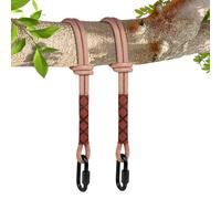 Vicloon 2Pcs Sangle de Suspension pour Hamac, 1.5M Corde de Balançoire Hamac Réglable avec Crochet, Jusqu'à 440 lbs, 10mm Diamètre, pour l'alpinisme en Plein Air Sauvetage d'urgence Accessoires,Marron